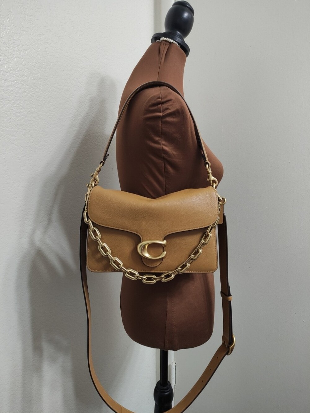 Coach CY919 Chain Tabby Shoulder Bag Honey Brown - Picture 6 of 16